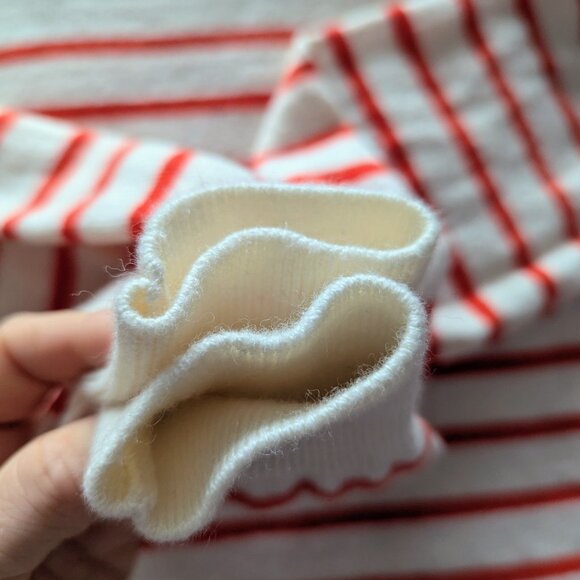 AUTH Burberry Striped Sweater Embroidered Logo Cotton Cashmere Blend Size XS/S - Picture 5 of 9